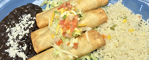 Taquitos con Papas at Guadalajara Grill, Bar, & Table Side Salsa in Tucson Arizona. Taquitos con Papas at Guadalajara Grill, Bar, & Table Side Salsa in Tucson Arizona.